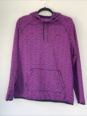 Nike Purple and Black Dotted Therma-Fit Hoodie